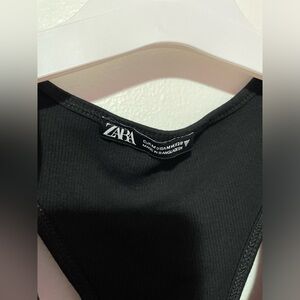 Zara black crop top. Soft material in a size small from Zara.